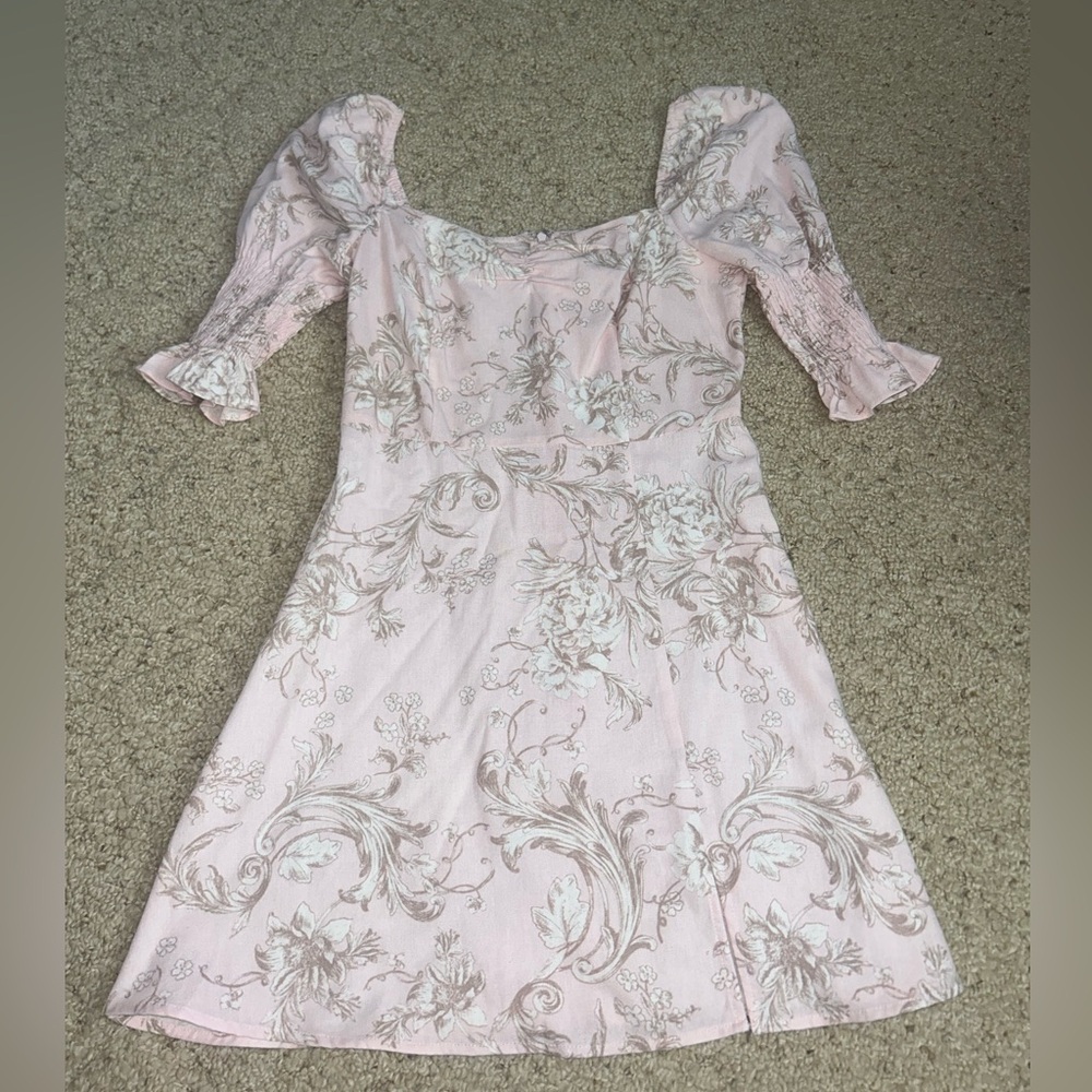 Pink Half Sleeve Dress